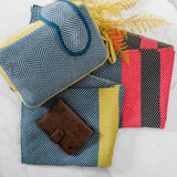 Chevron Stripes Travel Set - Blanket, Eye Mask and Pouch - Sidney Byron