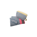 Chevron Stripes Travel Set - Blanket, Eye Mask and Pouch - Sidney Byron