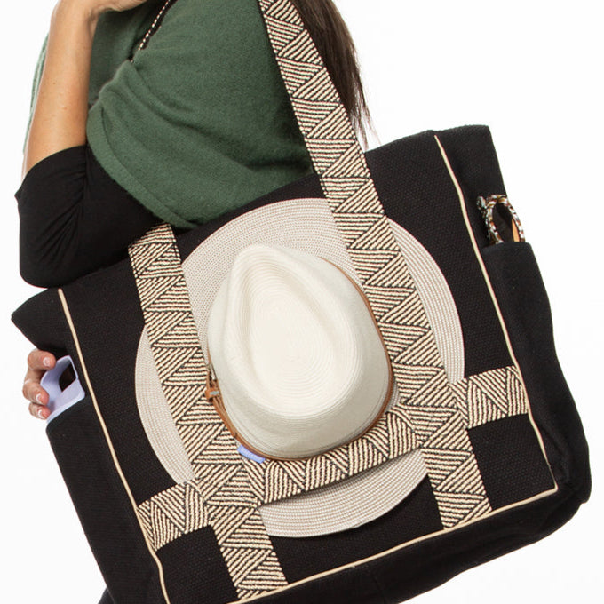 Suncatcher Daytripper Carryall Tote - Black - Sidney Byron