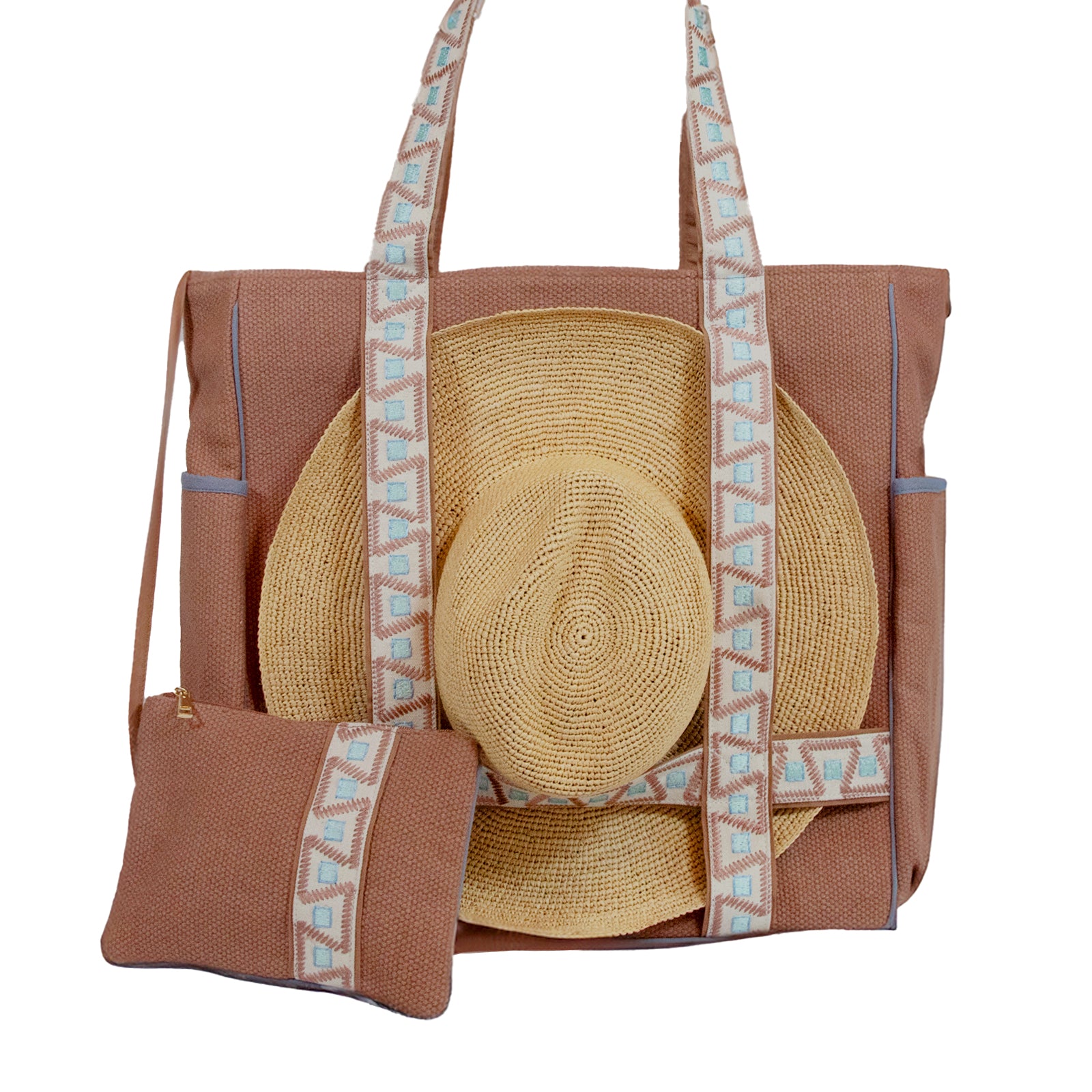 "Remi" Suncatcher Daytripper Tote and Pouch - Sidney Byron