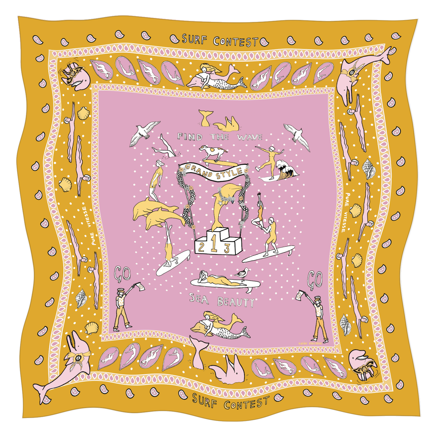 Sea Beauty Silk Scarf - Sidney Byron