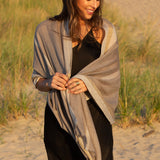 Graphic Stripe Scarf with Gold Hue - Sidney Byron