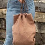 Italian Linen Backpack in Clay - Sidney Byron