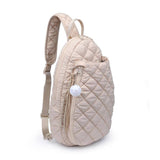 Match Point - Quilted Puffer Pickleball Sling Backpack in Desert Sage