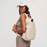 Match Point - Quilted Puffer Pickleball Sling Backpack in Slate Sky