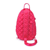 Match Point - Quilted Puffer Pickleball Sling Backpack in Cream