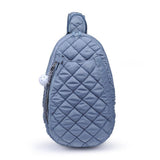 Match Point - Quilted Puffer Pickleball Sling Backpack in Slate Sky