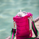HydroBag® Handle®- Bright Pink with Pink and Green Striped Strap