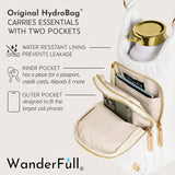 White HydroBag® with Pickleball Embroidery and Striped Strap