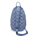 Match Point - Quilted Puffer Pickleball Sling Backpack in Slate Sky