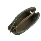 Whimsy Racquet Print Pouch in Court Green