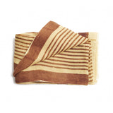 Oak Stripes Brown Linen Scarf