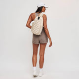 Match Point - Quilted Puffer Pickleball Sling Backpack in Desert Sage