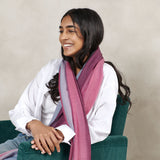 Iris Haze Handloom Cashmere & Merino Scarf