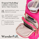 HydroBag® Handle®- Bright Pink with Pink and Green Striped Strap