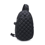 Match Point - Quilted Puffer Pickleball Sling Backpack in Cream