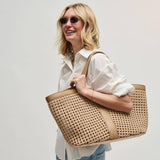 Calypso Woven Tote in Nude
