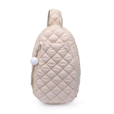 Match Point - Quilted Puffer Pickleball Sling Backpack in Desert Sage