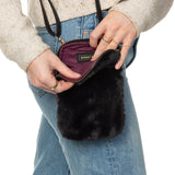 "The Betsy" Winter Cellphone Crossbody - in Classic Black Fur