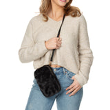 "The Betsy" Winter Cellphone Crossbody - in Classic Black Fur