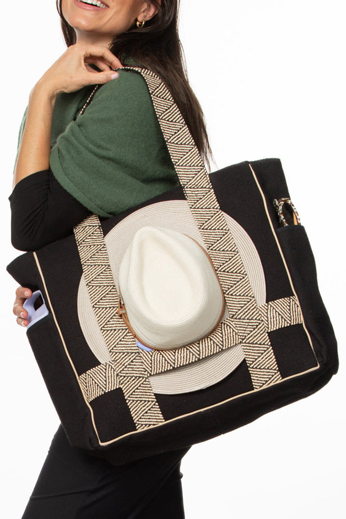 Suncatcher Daytripper Carryall Tote - Black - Sidney Byron