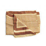 Oak Stripes Brown Linen Scarf