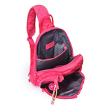 Match Point - Quilted Puffer Pickleball Sling Backpack in Cream