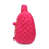 Match Point - Quilted Puffer Pickleball Sling Backpack in Cream