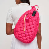 Match Point - Quilted Puffer Pickleball Sling Backpack in Desert Sage