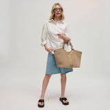 Calypso Woven Tote in Nude