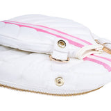 Pickleball HydroSling Bag with Removable Racquet Cover- White Ripstop with Stripe