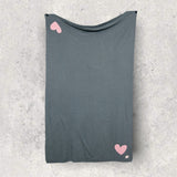 Hearts Reversible - Dark grey/Blossom -  Organic cotton