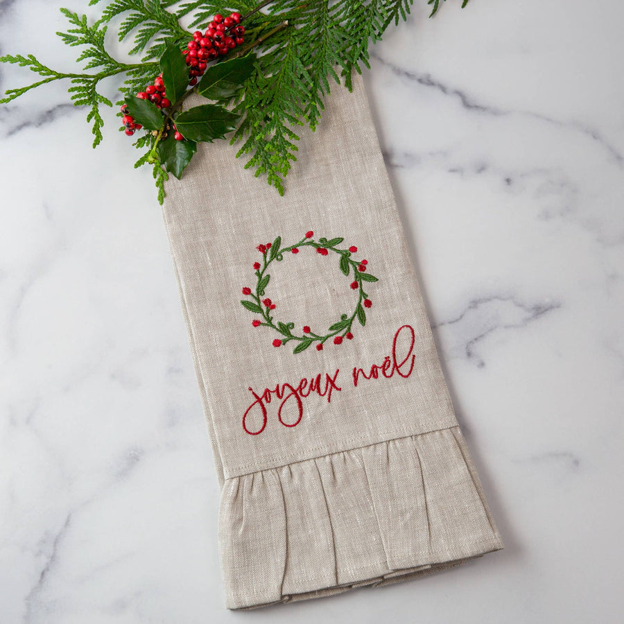 Joyeux Noel Linen Towel - Sidney Byron