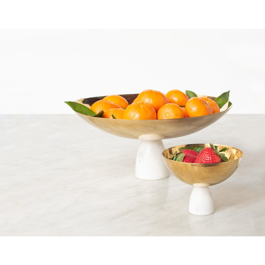 Coluna Nut Bowl Marble and Gold - Sidney Byron