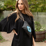 Sidney Byron Leather Bag With "Lucky Eye" Beading in Black - Sidney Byron