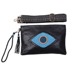 Sidney Byron Leather Bag With "Lucky Eye" Beading in Black - Sidney Byron