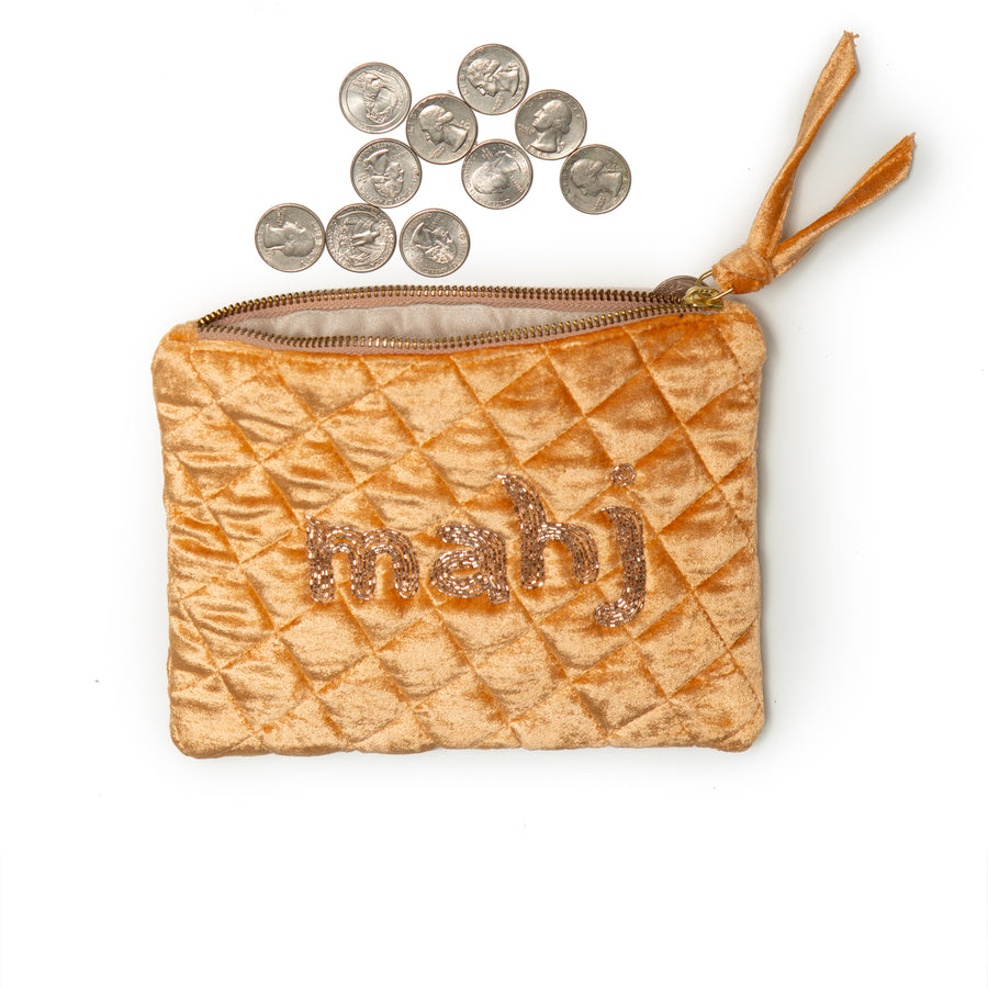 Mahjong Coin Pouch - Apricot - Sidney Byron