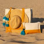Suncatcher Beach Tote - Yellow and White - Sidney Byron